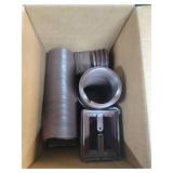 VEVOR HC3003G2 Rain 2-Pack Flexible Downspout, Spout Drain Extendable from 22" to 63", Gutter Extensions with Adapters, for Rainwater Drainage, Brown