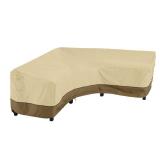 Classic Accessories 55-882-011501-RT Veranda Patio V-Shaped Sectional Sofa Cover, Large, Pebble/Bark/Earth, Patio Furniture Covers, Retail $190