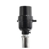 Elegant Designs LT1025-WHT Modern Leather Table Lamp with White Fabric Shade, White