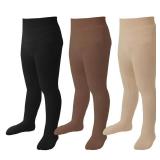 Mini angel Baby Tights Toddler Girl Tights Seamless Cable Knit Leggings Soft Cotton Stockings Pantyhose 3 Pack for Kids (Black,Coffee,Oatmeal, 4-6 Years)