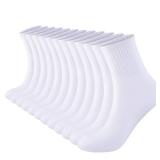 Monxiery Womens Cotton Cushioned Ankle Socks, Athletic Quarter Mini Crew Socks. M/L