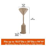 Modern Leisure Basics Stand-Up Patio Heater Cover - Water-Resistant and Weather-Resistant Fabric - Heavy-Duty Outdoor Furniture Protection - 30" D (Top) x 18.5" D (Bottom) x 94" H - Khaki