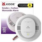 Kidde Hardwired Smoke & Carbon Monoxide Detector, 10-Year Battery Backup, Voice Alerts, Interconnectable LED Warning Light Indicators