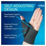 Comfort Cool Thumb CMC Abduction Splint, Small Plus, Left Hand, Thumb Brace for CMC Joint Support, Moldable Thumb Wrap, Supports Without Limiting Finger Movement, Lightweight & Washable