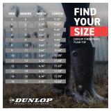 DUNLOP Chesapeake Rubber Boots for Men & Women PVC - Waterproof - Lightweight Garden, Fishing & Rain Boots with Soft Toe and Wide Calf Black Size 11 Men 13 Womens