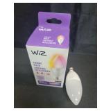 WiZ Connected 40W B12 Smart Candle-shape, E12 base, Full Color, Dimmable, 1-Pack, Indoor, Connect to Wi-Fi, Control Voice or App + Activate with Motion, Matter Compatible