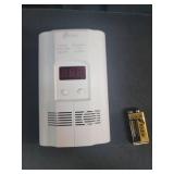 Kidde Carbon Monoxide Detector, Propane, Natural, Methane, & Explosive Gas Alarm, Plug-In Wall with 9-Volt Battery Backup, Digital LED Display, Retail $60