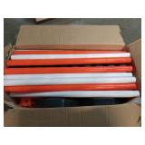 Amylove 12 Packs Traffic Delineator Post Cone with Base, Traffic Cones Safety Cones Caution Cones Plastic Stanchion Chain Safety Barriers with 6.6 Feet Link Chain and S Hooks for Parking Lot (Orange)