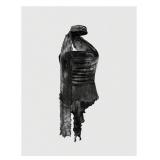 Milumia Women Y2K Floral Mesh Tank Tops Sleeveless Lettuce Trim Punk Tops with Scarf Dark Grey X-Large