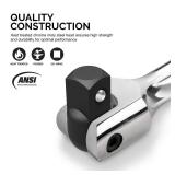 Neiko 00339A 3/8-Inch-Drive Premium Breaker Bar, 12 Inches Long, Nut Breaker Bar, 180-Degree Flex Cr-Mo Head with Cr-V Steel Construction