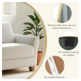 DUMOS Gold Circle Mirror for Wall 24.02 inch, Bathroom Round Mirror for Over Sink, Bathroom, Entryway, Bedroom, Vanity, Retail $26