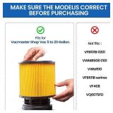 2 Pack Replacement Filter Compatible with Vacmaster Shop Vac 5 to 20 Gallon, Vac Master VCFS Standard Disposal Cartridge Filters For Hart Wet/Dry Vacuums, Retail $25