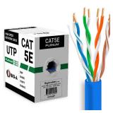 Big-A - 1000ft Cat5e Plenum Ethernet Cable, Blue, 350MHz, 24AWG UTP, CMP Rated, Solid Network LAN Cord, Compatible with Printer, Gaming Consoles, Router, VoIP Phones, POE IP Cameras, Retail $105
