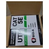 Big-A - 1000ft Cat5e Plenum Ethernet Cable, Blue, 350MHz, 24AWG UTP, CMP Rated, Solid Network LAN Cord, Compatible with Printer, Gaming Consoles, Router, VoIP Phones, POE IP Cameras, Retail $105