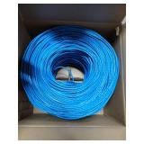 Big-A - 1000ft Cat5e Plenum Ethernet Cable, Blue, 350MHz, 24AWG UTP, CMP Rated, Solid Network LAN Cord, Compatible with Printer, Gaming Consoles, Router, VoIP Phones, POE IP Cameras, Retail $105