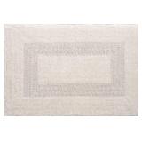 Bathroom Rug-Cotton Bathroom Mat- Machine Washable Bath Mats for Washroom, Kitchen, or Laundry Room by Lavish Home (Ivory)