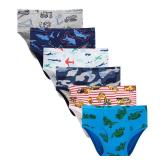 Boboking Little Boys Briefs Dinosaur Truck Toddler Kids Underwear (Pack of 6) 8Y