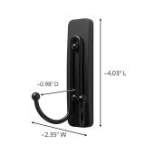 Command Large Matte Black Double Hooks, 2 Hooks and 2 Strips, Damage Free Hanging Wall Hooks with Adhesive Strips, No Tools Coat Hooks for Hanging Home Decor, Holds up to 4 lb