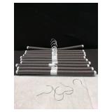 Maxdot 10 Pcs Padded Bendable Hanger 19\" No Shoulder Bump Sweater Coat Hangers No Slip Thick Foam Padded Bump Black Stand for Sweaters Coat Blouses Dresses Cloths Retail- $55