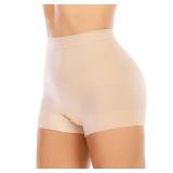 Werena Seamless Shaping Boyshorts Panties for Women Tummy Control Shapewear Slip Shorts Under Dress Underwear (Basic Beige-n8,L)