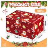 ForraFun 30 Pack Christmas Gift Boxes Xmas Shipping Boxes Decorative 6 Designs Empty Recyclable Cardboard Xmas Mix Pattern Christmas Box for Wrapping Holiday Present Business (6 x 4 x 3 in) Retail- $4