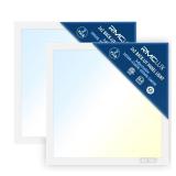 RMCLUX 2x2 Backlit LED Panel Light,5 Wattage 20W/25W/30W/35W/40W-Up to 6000Lumens,4 CCT Tunable 3000K/3500K/4000K/5000K,ETL&DLC Certified for Office Commercial Drop Ceiling 2 Pack Retail- $80