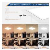 RMCLUX 2x2 Backlit LED Panel Light,5 Wattage 20W/25W/30W/35W/40W-Up to 6000Lumens,4 CCT Tunable 3000K/3500K/4000K/5000K,ETL&DLC Certified for Office Commercial Drop Ceiling 2 Pack Retail- $80