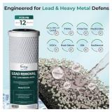 iSpring CKC1C-PB 2.5" x 10" Countertop Water Filter, SGS-Tested, Reduces Lead, Chlorine, Odors. THMs, 7000 Gallons, Up to 12 Months, Easy Installation, Clear (1 Filter Included), Retail $97