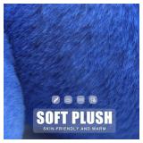 RAOEXI Winter Ear Muffs For Kids Warm Furry Knit Girls Earmuffs Boys Baby Plush Toddler Ear Warmers Outdoor Ear Covers (Blue)