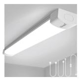 Airand Ceiling Lights LED Plug in 2ft Flushmount LED Tube Light 5000K Linkable Garage Light Fixture 18W Wraparound Ceiling Lamp Utility Shop Light Corded Under Cabinet Light with ON/Off Switch, Retail