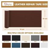 Lifenion Leather Repair Patch, 35X79 Inch Self Adhesive Leather Repair Tape, Large Vinyl Patch Kit for Couches, Sofa, Furniture, Car Seats, Office Chairs, Cabinets, Handbags, White, 35X79 Inch
