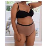 INNERSY Plus Size XL-5XL Big Curvy Woman Cotton Underwear High Waist Briefs 5-Pack(Sandy Beach,4X-Large)