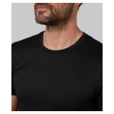 32 Degrees Mens 4 Pack Cool Quick Dry Active Basic Crew T-Shirt, Black, XX-Large