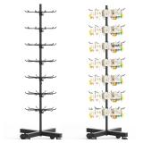 Cakokow Retail Rotating Display Stand 7 Tier, Display Rack with Hooks for Store Display Movable Shop, Display Spinner Stand for Snacks Jewelry Keyring Hats Socks Toys Retail- $76