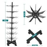 Cakokow Retail Rotating Display Stand 7 Tier, Display Rack with Hooks for Store Display Movable Shop, Display Spinner Stand for Snacks Jewelry Keyring Hats Socks Toys Retail- $76