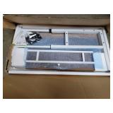 VebaCidi Medical Overbed Bedside Table with Two Shelves and Wheels (Hospital and Home Use), 31 1/2" Desk with Non Tilt Wooden Top, Adjustable Height (Black Walnut), $50