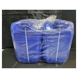 UMETASS Hdpe Carboy Plastic Jar 2 Pack 2.6 Gallon Water Storage Containers - Blue Plastic Jerry can with Sealed Inner Lids & Transparent Level Lines, Perfect for Home & Emergency Supplies