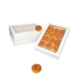 qiqee Auto-pop Up White Cookie Box with Window 16x10.5x2.5 Inch 32Pcs Bakery Pastry Macaron Bakery Box for Packaging Retail- $28
