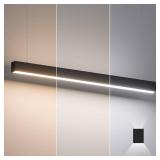 4FT LED Linear Light with Remote 50/45/40/35/30W Up and Down Light, 3/4/5K 4 Feet Commercial Linkable Shop Lighting for Office Garage Shop Dining Room bar,0-10V Dimmable  Architectural Fixture,ETL Ret