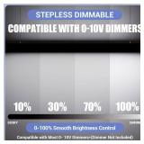 4FT LED Linear Light with Remote 50/45/40/35/30W Up and Down Light, 3/4/5K 4 Feet Commercial Linkable Shop Lighting for Office Garage Shop Dining Room bar,0-10V Dimmable  Architectural Fixture,ETL Ret