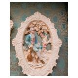 Rococo Style Wall Plaque with Dancing Scene