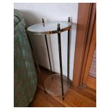 Mid-Century Glass Top Plant Stand
