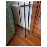 Mid-Century Glass Top Plant Stand