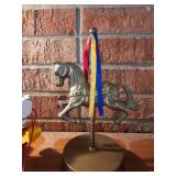 Musical Carousel Horse Trophy With Ribbons music box