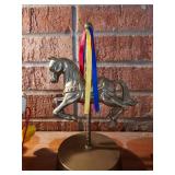 Musical Carousel Horse Trophy With Ribbons music box