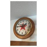 Texaco Star Wall Clock with Wood Frame