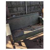Vintage glider Metal Bench with Perforated Design