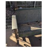 Vintage glider Metal Bench with Perforated Design