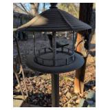 Metal Bird Feeder with Decorative Base