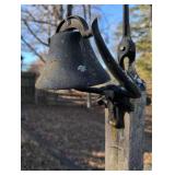 Cast Iron Farm Bell with Mount must be prepared to remove from post